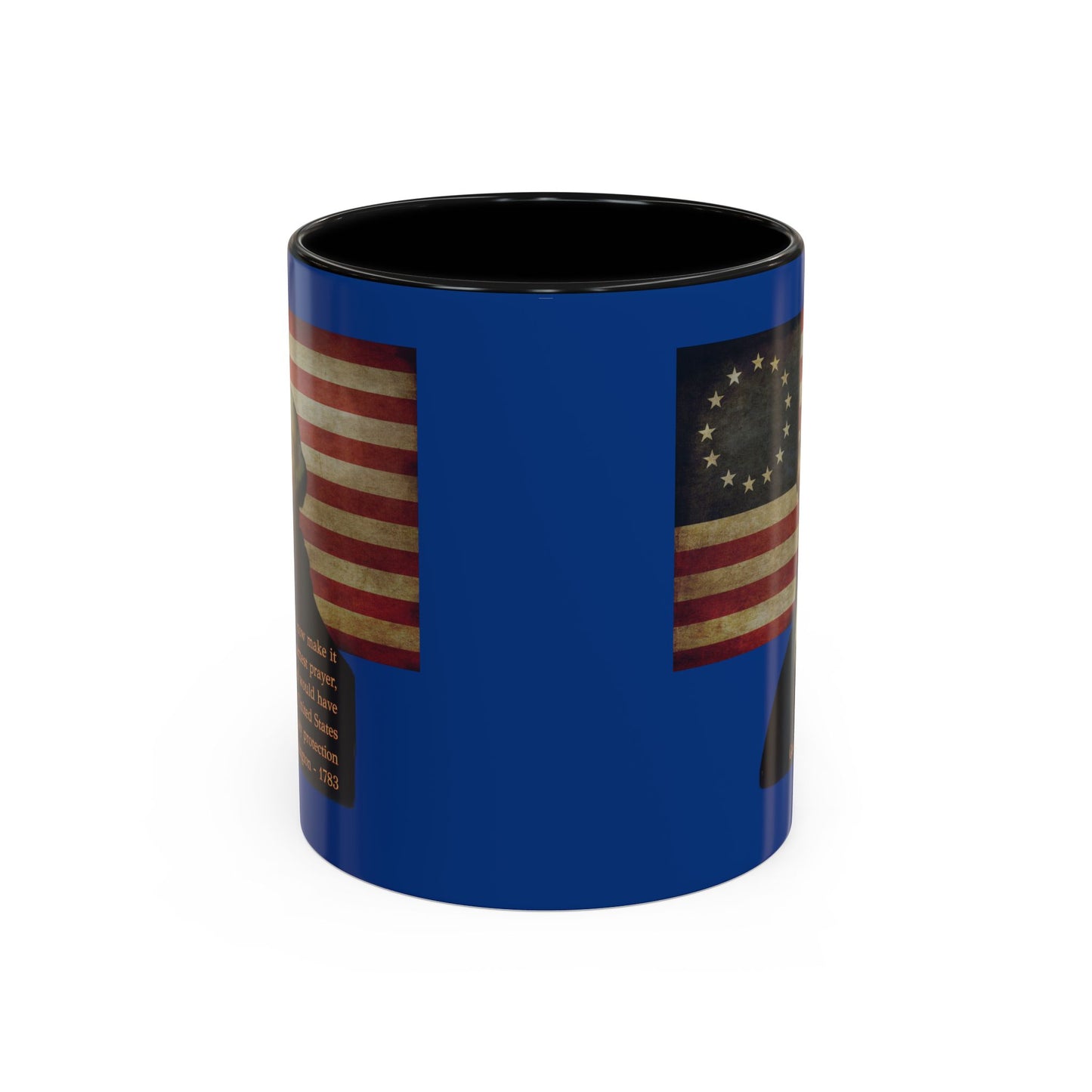 Washington's Earnest Prayer Dark Blue Accent Mug by theGreenDragonTavern.shop