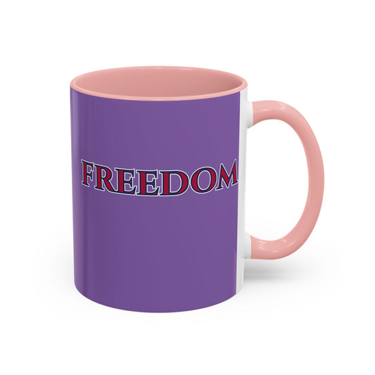 Freedom, Light Purple Accent Mug by theGreenDragonTavern.shop