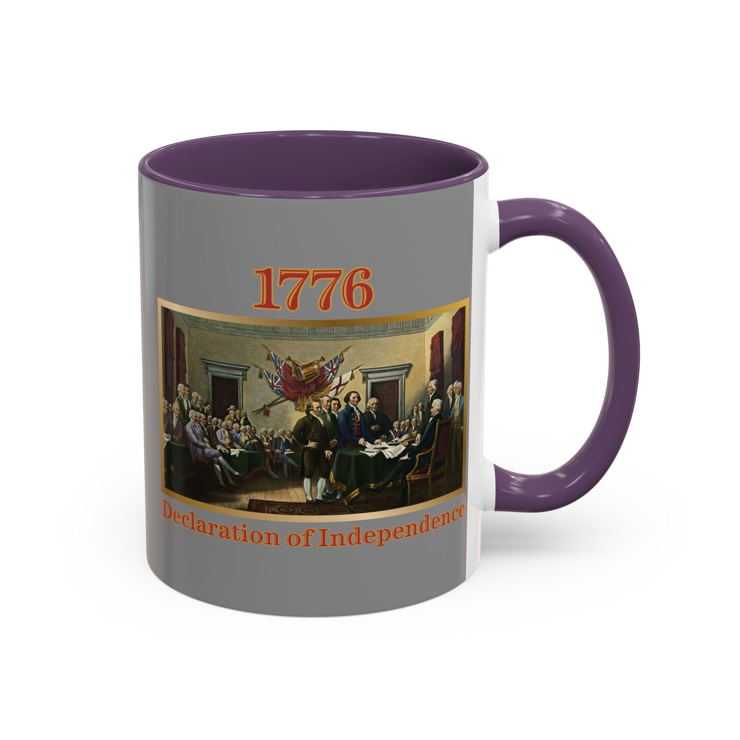 Declaration of Independence Grey Accent Mug by theGreenDragonTavern.shop