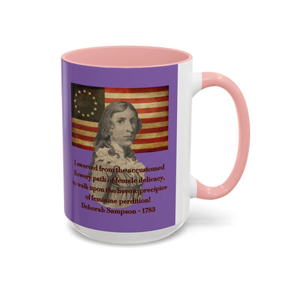 Deborah Sampson, America's Mulan Light Purple Accent Mug by theGreenDragonTavern.shop