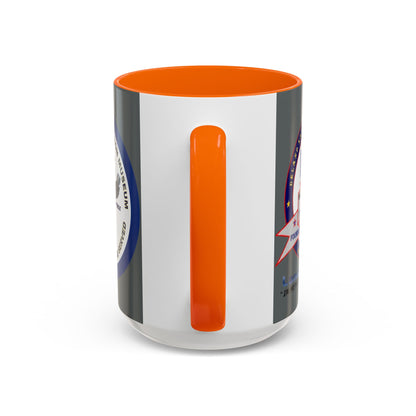 DNASM 2-sided, Founding & Student Art w/Navy Ring Grey Accent Mug by theGreenDragonTavern.shop