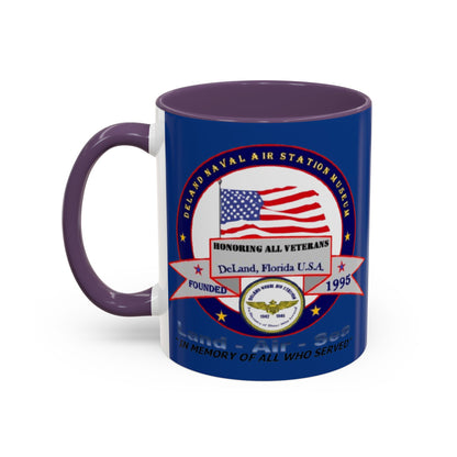 DNASM 2-sided, Founding & Student Art w/WhiteBG Dark Blue Accent Mug by theGreenDragonTavern.shop
