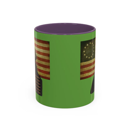 Washington's Earnest Prayer Green Accent Mug by theGreenDragonTavern.shop