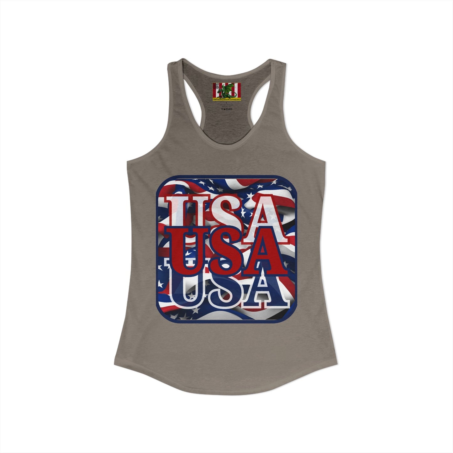 RED White and Blue USA Patriot Women's Racerback Tank Top by theGreenDragonTavern.shop