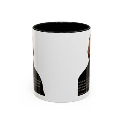 We hold these truths to be self-evident White Accent Mug by theGreenDragonTavern.shop