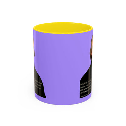 We hold these truths to be self-evident Light Purple Accent Mug by theGreenDragonTavern.shop
