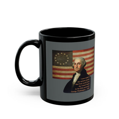 Washington's Earnest Prayer Grey Mug by theGreenDragonTavern.shop