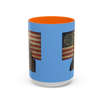 Washington's Earnest Prayer Light Blue Accent Mug by theGreenDragonTavern.shop
