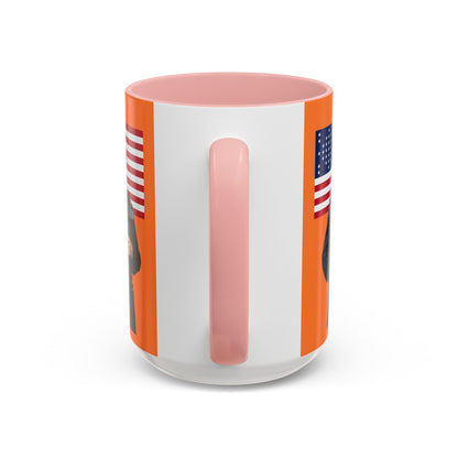 "Traitors and Patriots" Ulysses Grant Orange Accent Mug by theGreenDragonTavern.shop