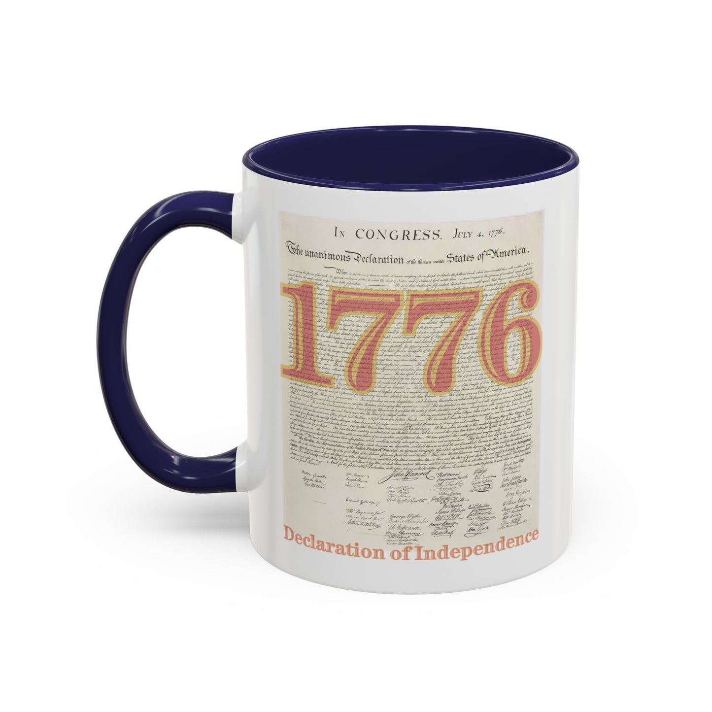 Declaration of Independence White Accent Mug by theGreenDragonTavern.shop