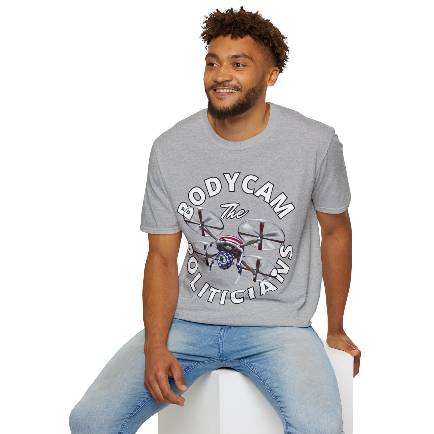 Bodycam the Politicians Drone Light colors Unisex T-Shirt by theGreenDragonTavern.shop