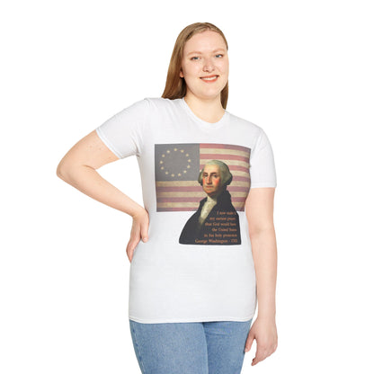 Washington's Earnest Prayer Light colors Unisex T-Shirt by theGreenDragonTavern.shop