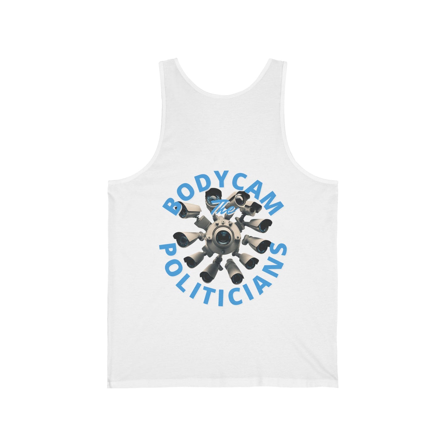 2-sided Bodycam the Politicians Cameras Unisex Jersey Tank Top by theGreenDragonTavern.shop