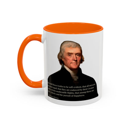 We hold these truths to be self-evident White Accent Mug by theGreenDragonTavern.shop