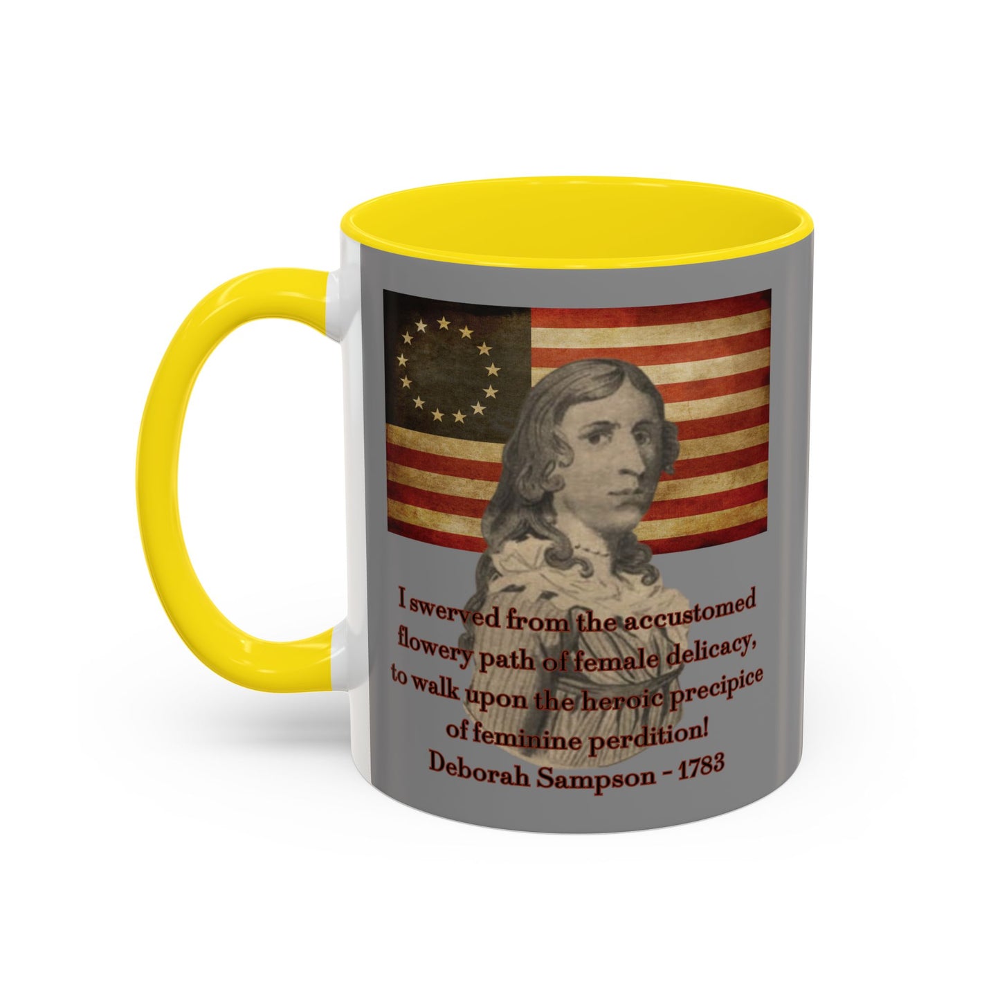 Deborah Sampson, America's Mulan Grey Accent Mug by theGreenDragonTavern.shop