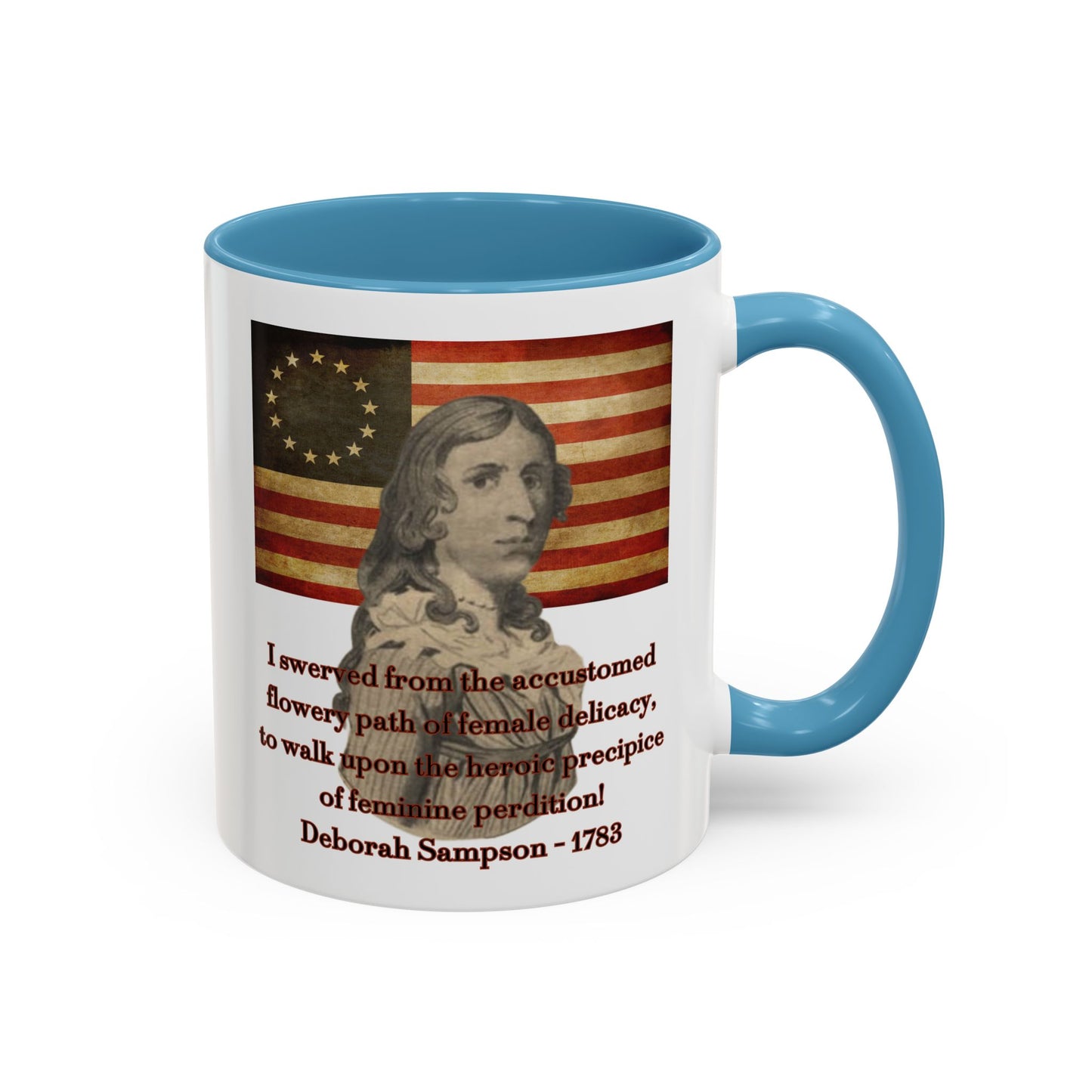 Deborah Sampson, America's Mulan White Accent Mug by theGreenDragonTavern.shop