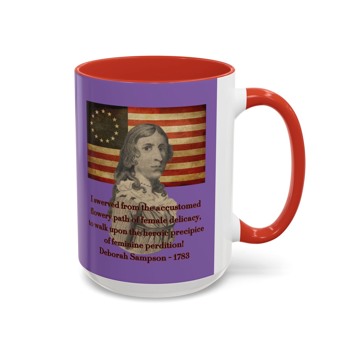 Deborah Sampson, America's Mulan Light Purple Accent Mug by theGreenDragonTavern.shop