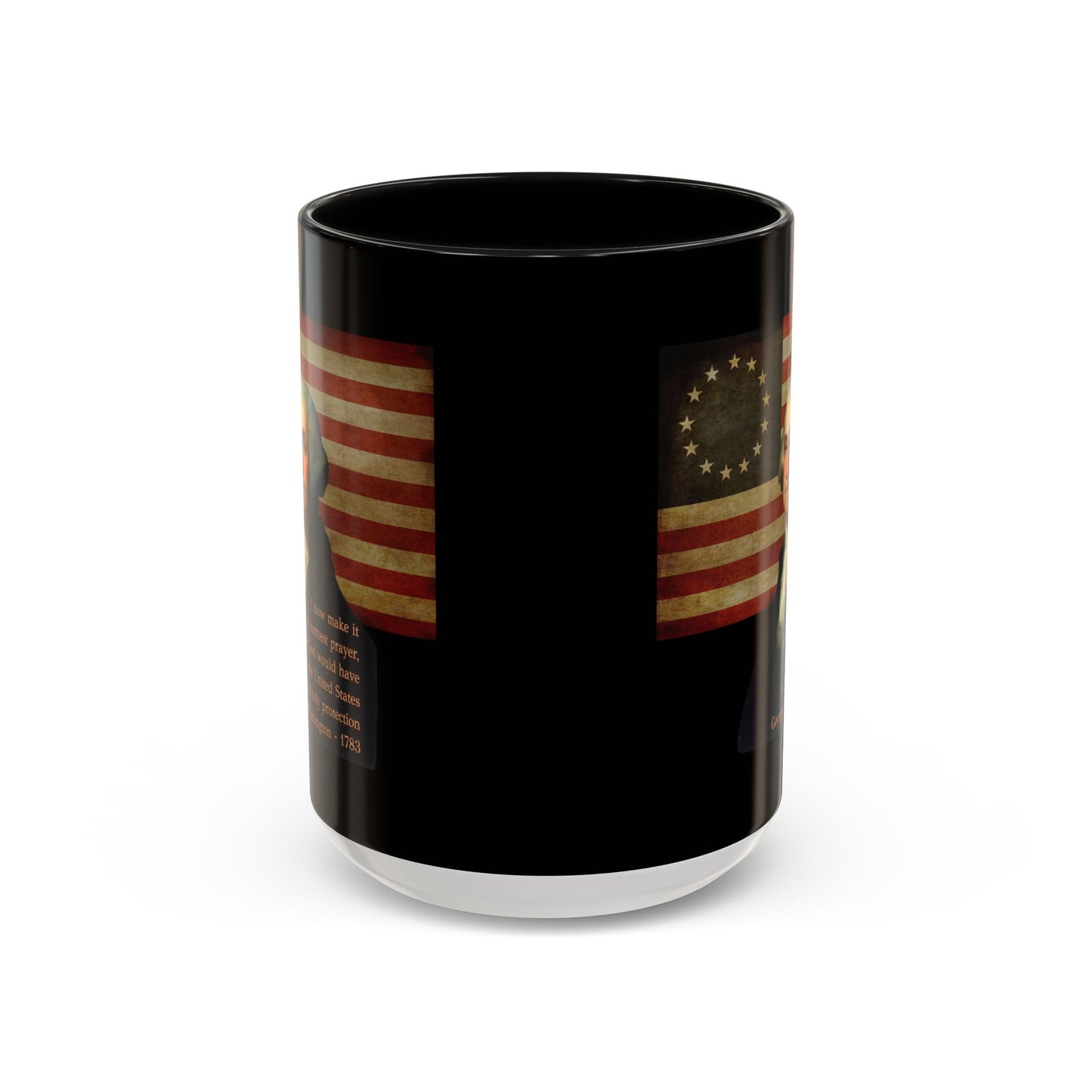 Washington's Earnest Prayer Black Accent Mug by theGreenDragonTavern.shop