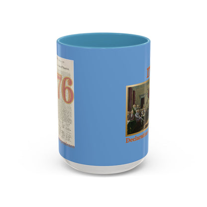 Declaration of Independence Light Blue Accent Mug by theGreenDragonTavern.shop
