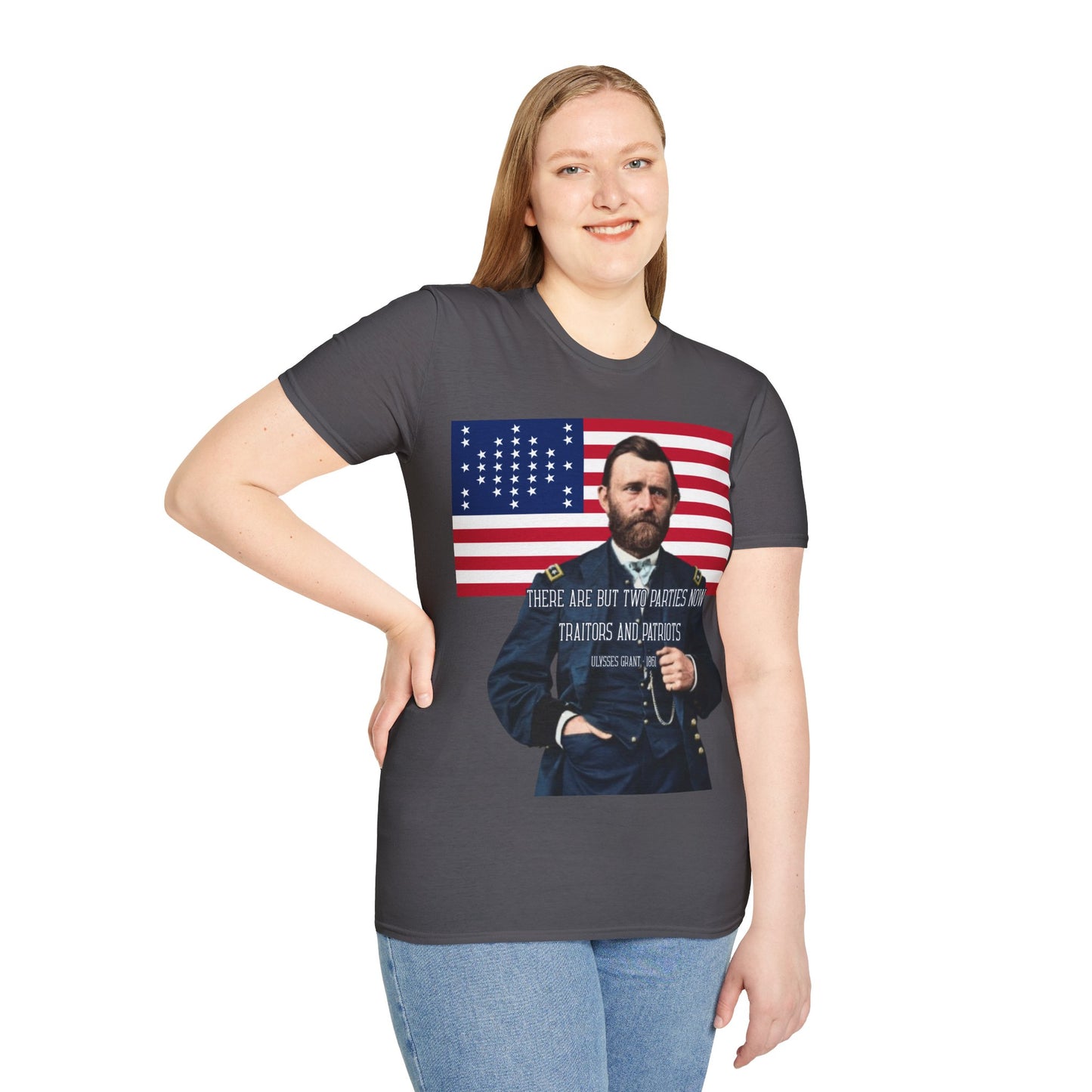 "Traitors and Patriots" Ulysses Grant Dark colors Unisex T-Shirt by theGreenDragonTavern.shop