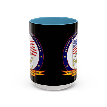 DeLand Naval Air Station Museum Black Accent Mug by theGreenDragonTavern.shop
