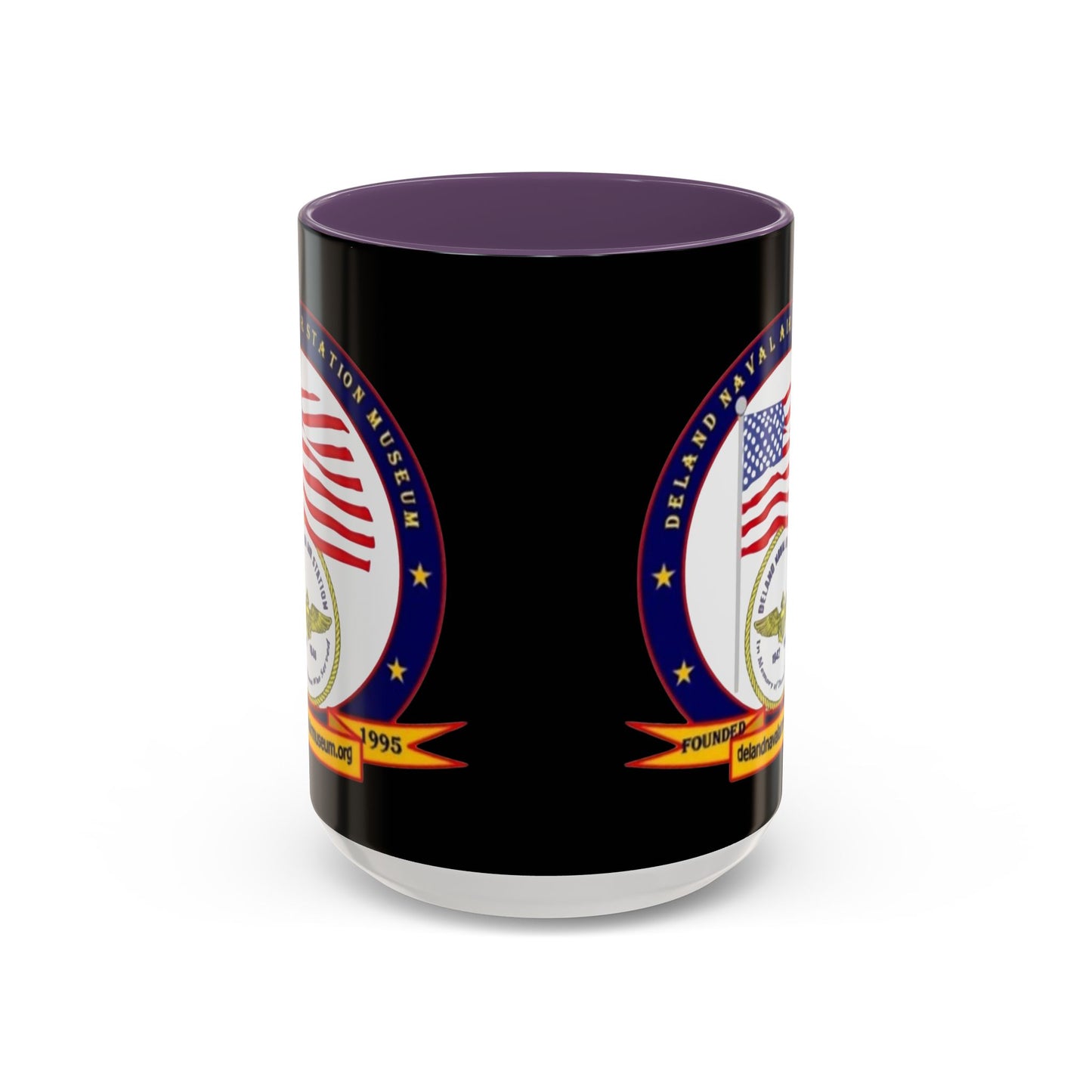 DeLand Naval Air Station Museum Black Accent Mug by theGreenDragonTavern.shop