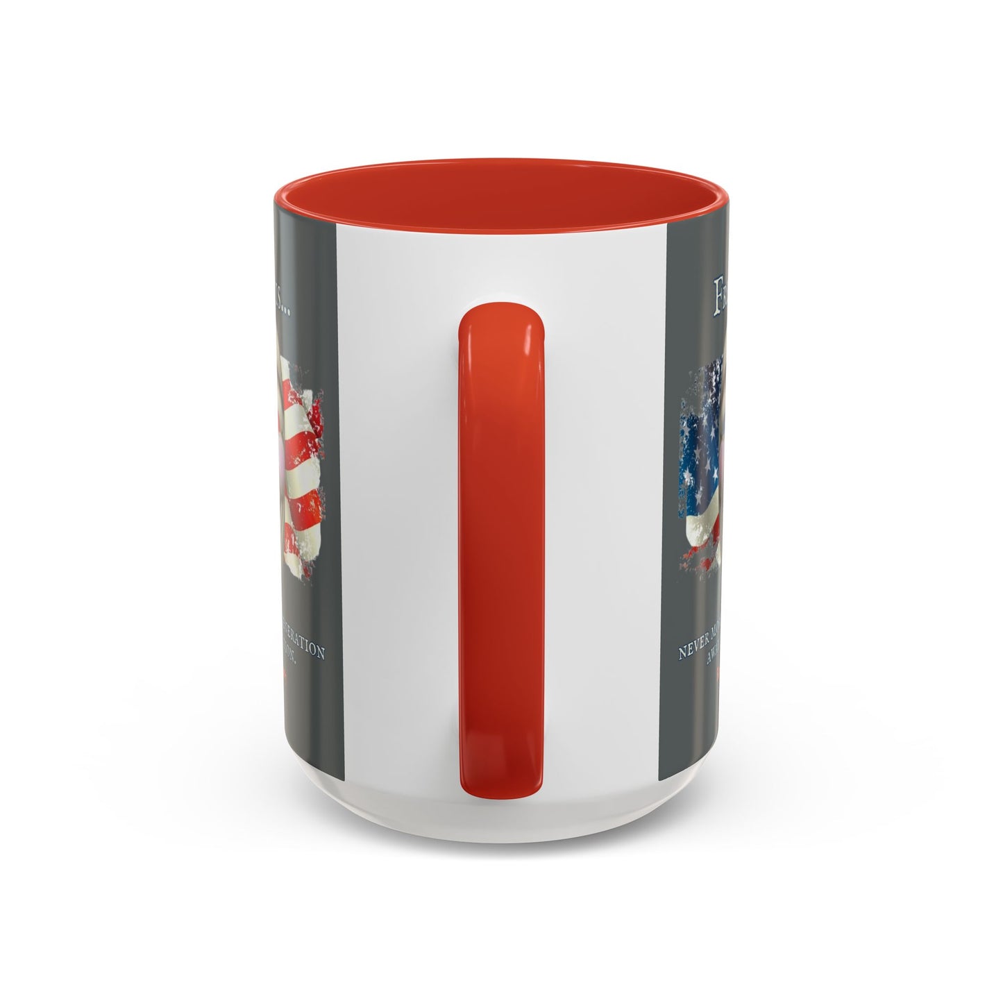Ronald Reagan Freedom Vendetta Grey Accent Mug by theGreenDragonTavern.shop