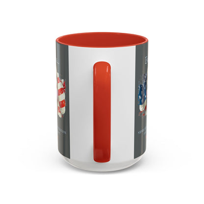 Ronald Reagan Freedom Vendetta Grey Accent Mug by theGreenDragonTavern.shop