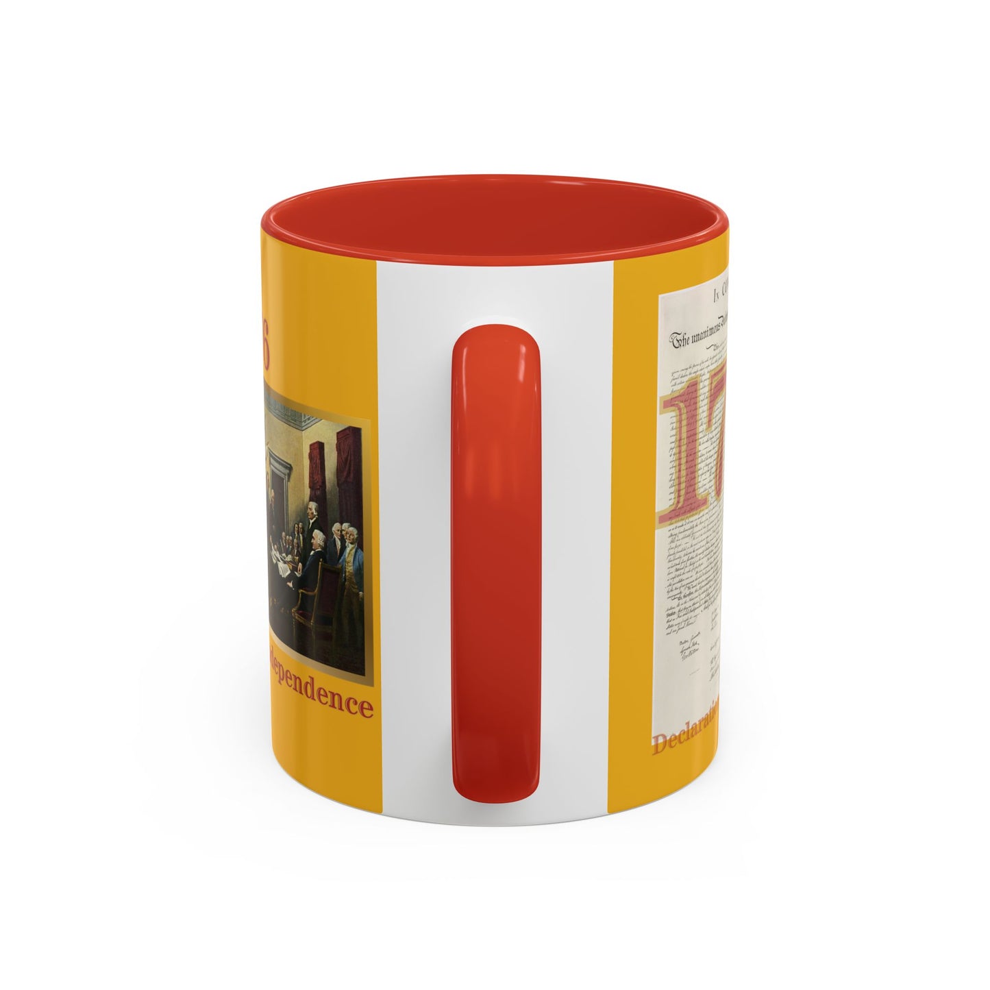 Declaration of Independence Yellow Accent Mug by theGreenDragonTavern.shop
