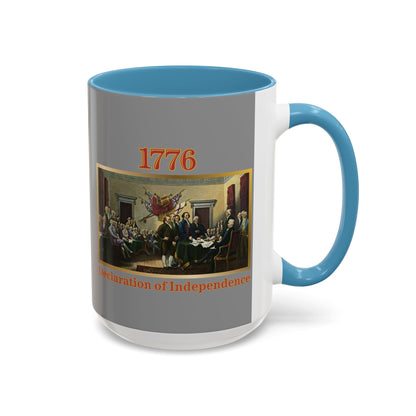 Declaration of Independence Grey Accent Mug by theGreenDragonTavern.shop