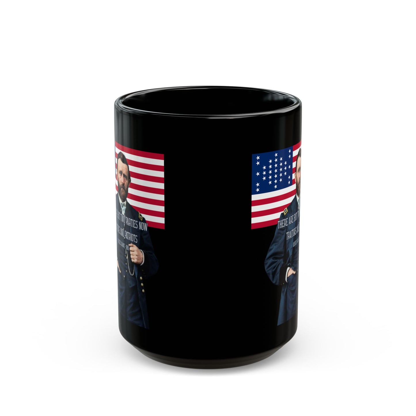 "Traitors and Patriots" Ulysses Grant Black Mug by theGreenDragonTavern.shop