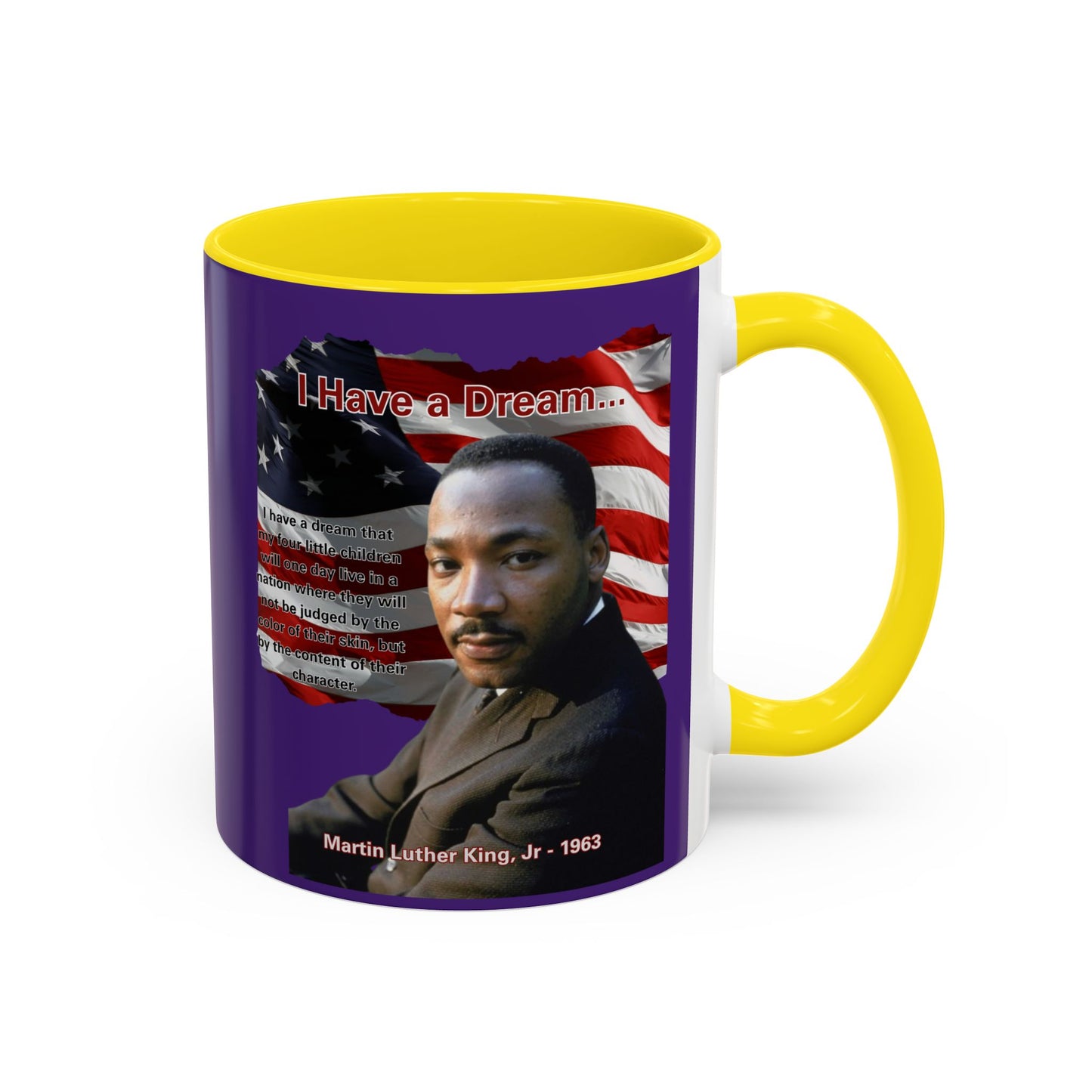"I Have a Dream" MLKJr Purple Accent Mug by theGreenDragonTavern.shop