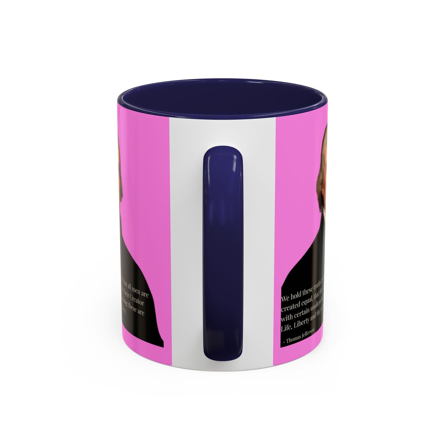 We hold these truths to be self-evident Pink Accent Mug by theGreenDragonTavern.shop