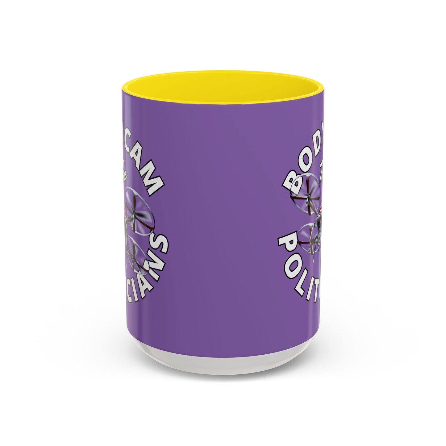 Bodycam the Politicians Drone Light Purple Accent Mug by theGreenDragonTavern.shop