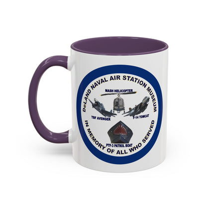 DNASM Student Art Navy Frame White Accent Mug by theGreenDragonTavern.shop