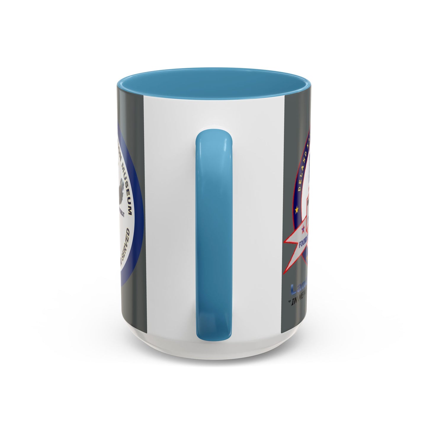 DNASM 2-sided, Founding & Student Art w/Navy Ring Grey Accent Mug by theGreenDragonTavern.shop