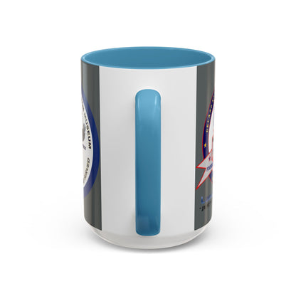 DNASM 2-sided, Founding & Student Art w/Navy Ring Grey Accent Mug by theGreenDragonTavern.shop