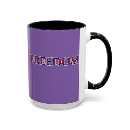 Freedom, Light Purple Accent Mug by theGreenDragonTavern.shop
