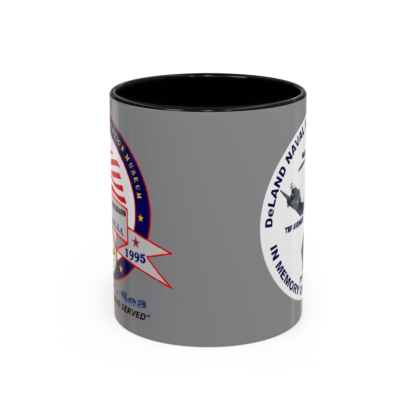 DNASM 2-sided, Founding & Student Art w/WhiteBG Grey Accent Mug by theGreenDragonTavern.shop