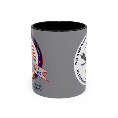 DNASM 2-sided, Founding & Student Art w/WhiteBG Grey Accent Mug by theGreenDragonTavern.shop