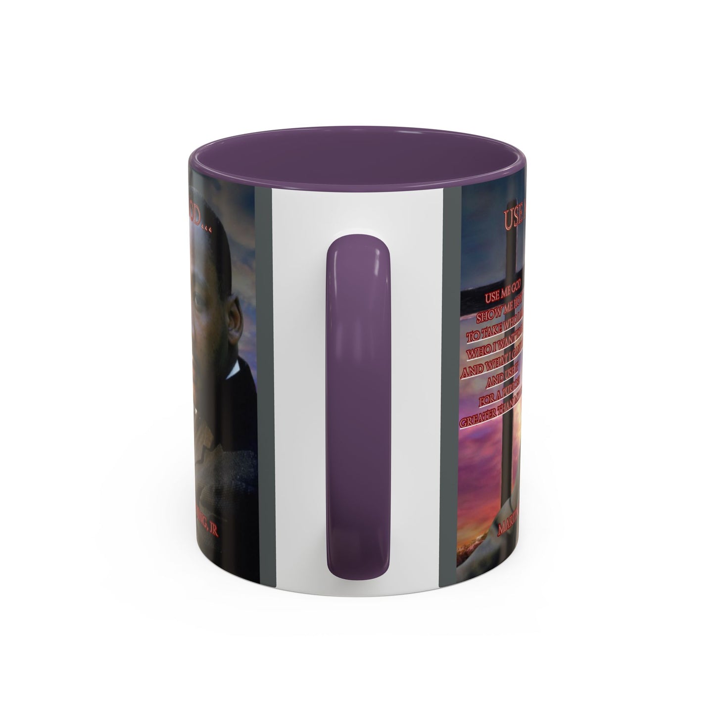 Use Me God, MLK Jr Grey Accent Mug by theGreenDragonTavern.shop