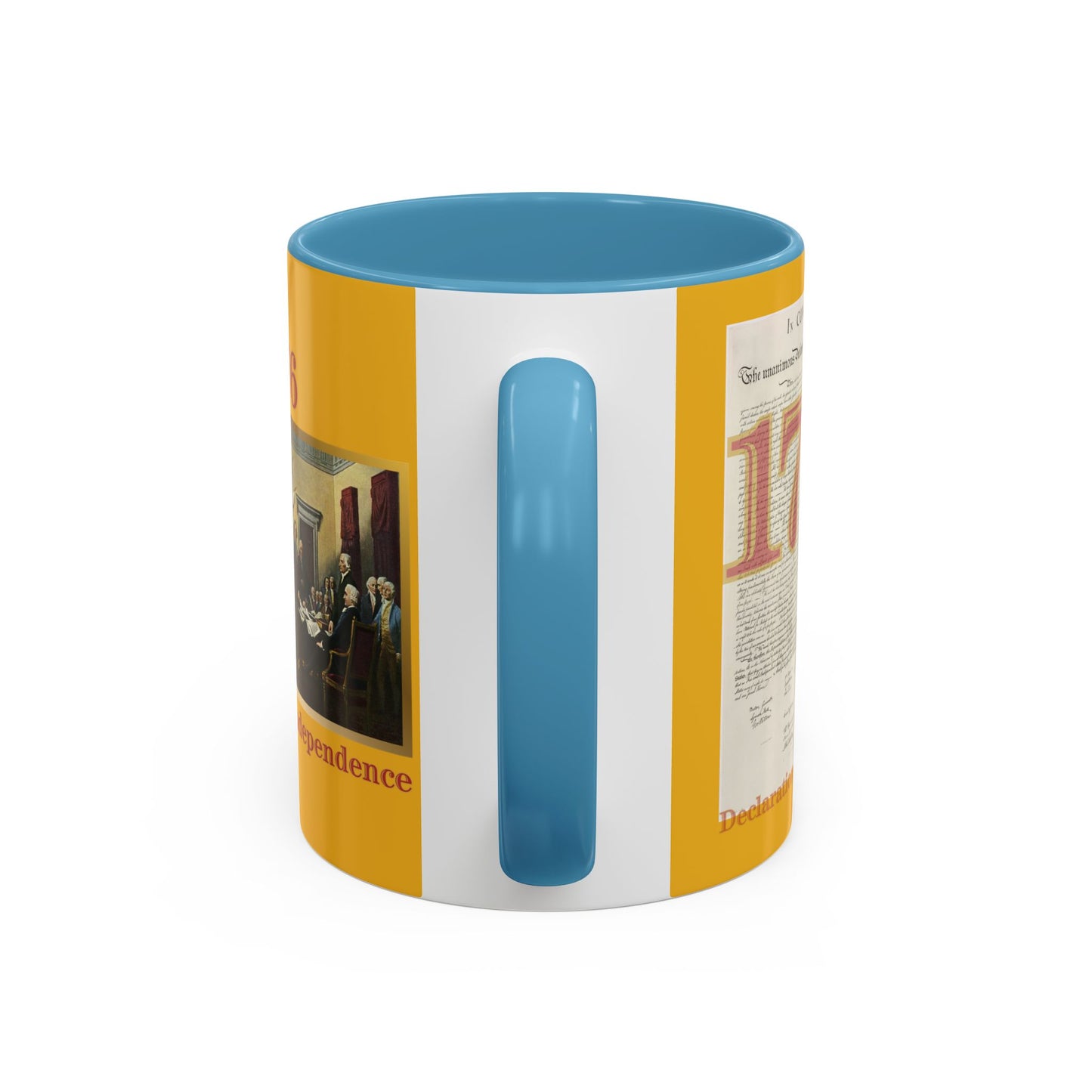 Declaration of Independence Yellow Accent Mug by theGreenDragonTavern.shop