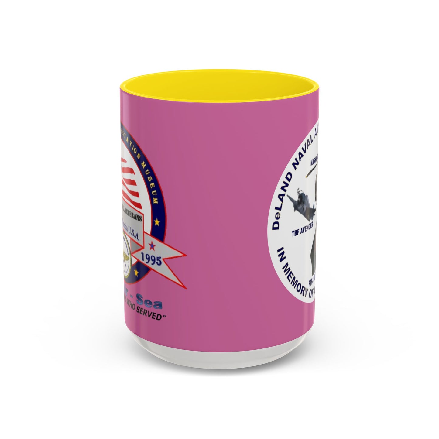 DNASM 2-sided, Founding & Student Art w/WhiteBG Pink Accent Mug by theGreenDragonTavern.shop