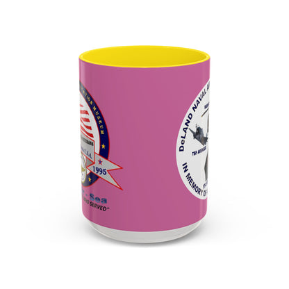 DNASM 2-sided, Founding & Student Art w/WhiteBG Pink Accent Mug by theGreenDragonTavern.shop