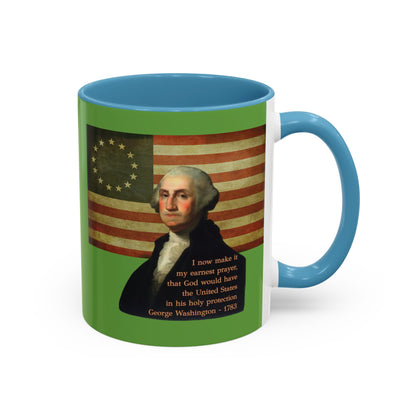 Washington's Earnest Prayer Green Accent Mug by theGreenDragonTavern.shop