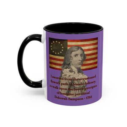 Deborah Sampson, America's Mulan Light Purple Accent Mug by theGreenDragonTavern.shop