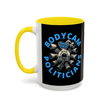 Bodycam the Politicians Cameras Black Accent Mug by theGreenDragonTavern.shop