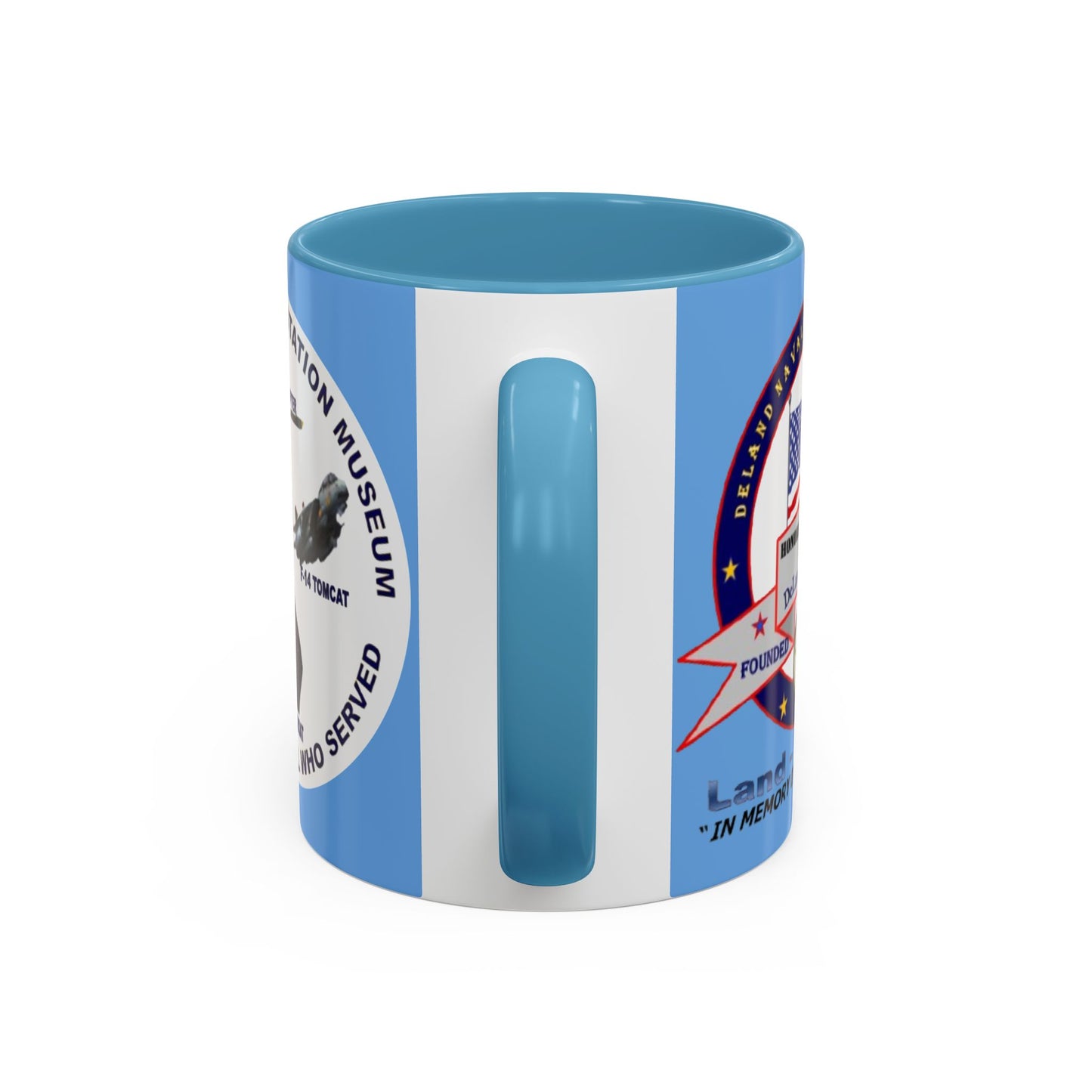 DNASM 2-sided, Founding & Student Art w/WhiteBG Light Blue Accent Mug by theGreenDragonTavern.shop
