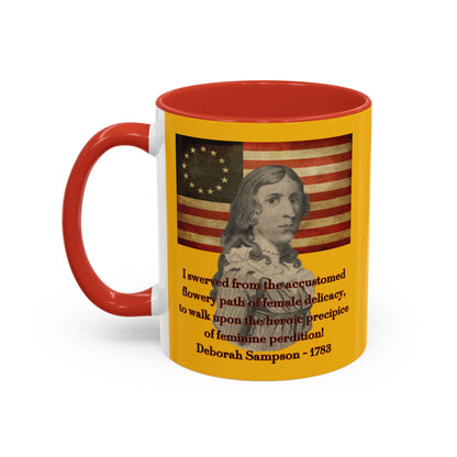 Deborah Sampson, America's Mulan Yellow Accent Mug by theGreenDragonTavern.shop