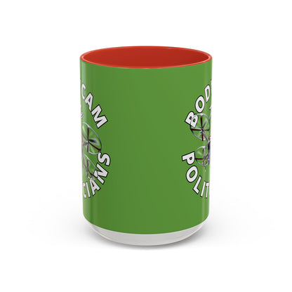 Bodycam the Politicians Drone Green Accent Mug by theGreenDragonTavern.shop